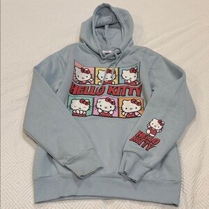 Hello Kitty Blue Hoodie with Multicolor Graphics
